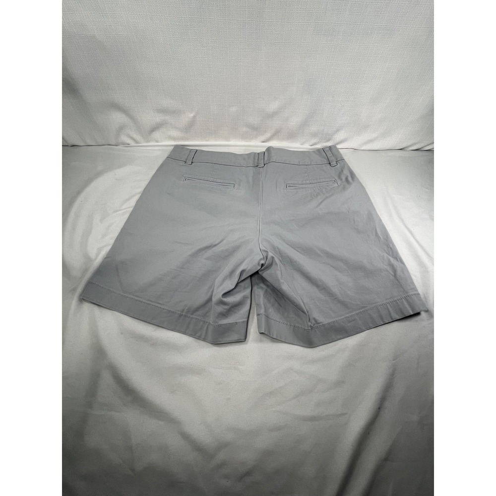 Tommy Hilfiger Womens Gray Chino Shorts Size 8 Cotton Stretch Casual Flat Front - Picture 4 of 7